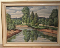 Obraz_016J, olej na plátně, signováno J. Řehák, 80x61cm, Cena: 3.000 Kč