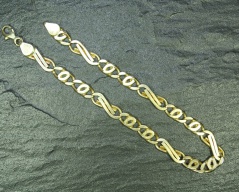 Zlatý náramek_030T, ryzost 585/1000, váha 12,88g, délka 21,5cm, šířka 5mm, Cena: 8.890 Kč Zlatý náramek_030T, ryzost 585/1000, váha 12,88g, délka 21,5cm, šířka 5mm, Cena: 8.890 Kč