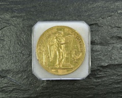 Zlatá mince_008J, 100 Frank, rok 1909, ryzost 900/1000, váha 32,26g, Cena: 52.000 Kč