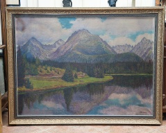 Obraz_001J, olej na plátně, signováno Steiner, 112x82cm, Cena: 2.600 Kč Obraz_001J, olej na plátně, signováno Steiner, 112x82cm, Cena: 2.600 Kč